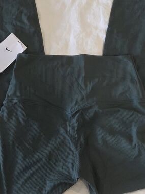 Nike Women's Training Ribbed High-Waist Leggings Ribbed- Deep Green